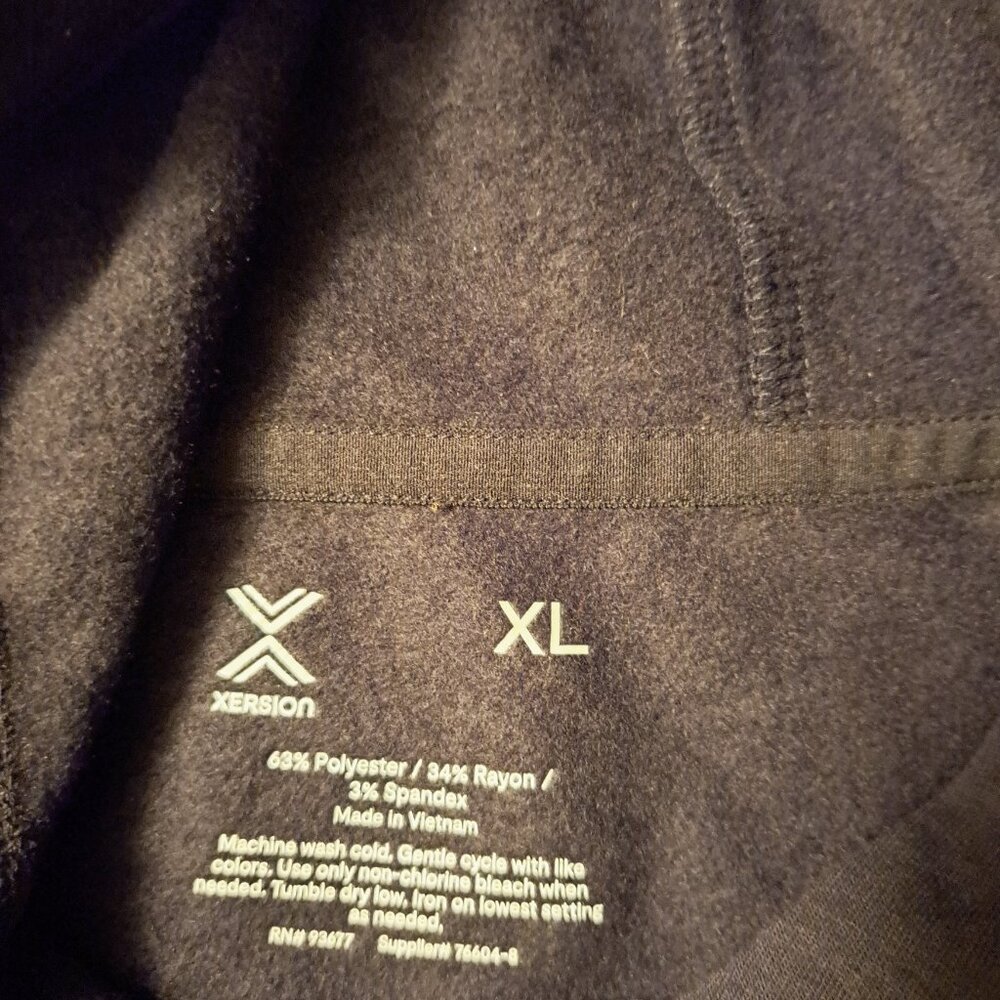 NWT Xersion Short Sleeve Hooded Fleece lined Shirt With Pockets - Picture 6 of 9